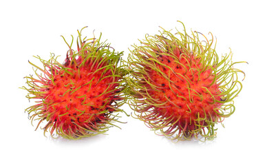 rambutan sweet delicious fruit on white background