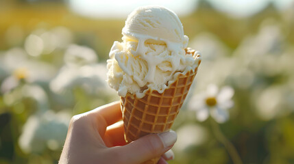 Tasty and delicious icecream for summer, strawberry, mango, chocolate, vanilla