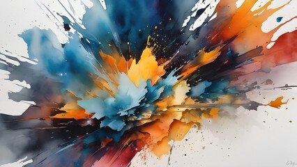 abstract background with watercolor splashes. abstract art design watercolor
