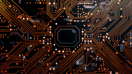 Technology circuit board texture background, abstract circuit board banner wallpaper