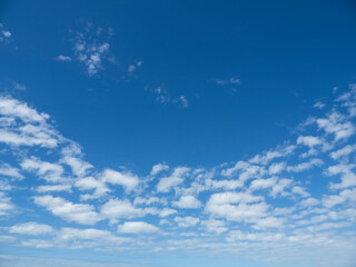 Naklejka na ściany i meble Blue sky with white clouds over southwest Florida USA