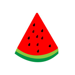 slice of watermelon, illustration vector