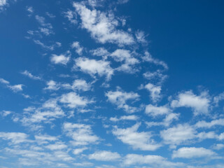 Naklejka na ściany i meble Blue sky with white clouds over southwest Florida USA