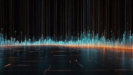 Digital backdrop illustrating the seamless flow of data in contemporary IT environments