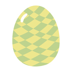 Painted Easter egg hand drawn illustration. Flat style design, isolated vector. Easter holiday clip art, seasonal card, banner, poster, element