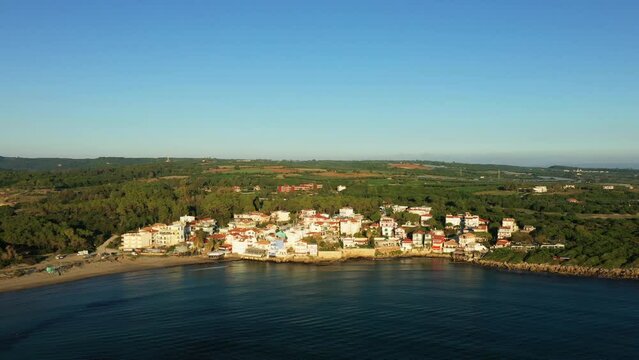 The beautiful village of Arkoudi in Europe, Greece, Peloponnese in the summer on a sunny day.