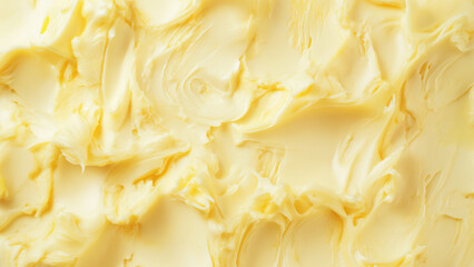 Texture of tasty homemade butter as background, top view.
