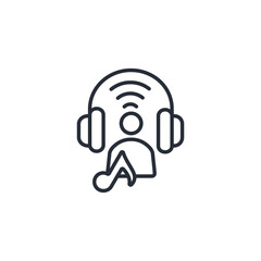 Listening icon. vector.Editable stroke.linear style sign for use web design,logo.Symbol illustration.