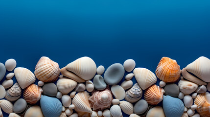 Fototapeta premium Multicolored seashells, full of hidden details