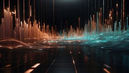 Digital backdrop illustrating the seamless flow of data in contemporary IT environments