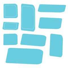 set of stickers vector illustration