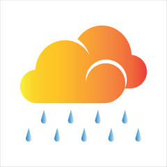 rain icon simple and aesthetic design art eps 10