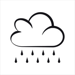 rain icon simple and aesthetic design art eps 10
