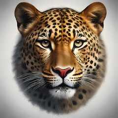 Obraz premium Leopard, logo-style