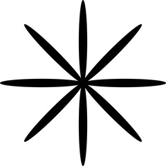 Shapes for swiss minimal style design. Trendy geometric postmodern primitive figures. Vector illustration contemporary stars or flowers.