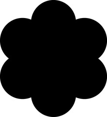 Shapes for swiss minimal style design. Trendy geometric postmodern primitive figures. Vector illustration contemporary stars or flowers.