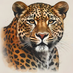 Fototapeta premium Leopard, logo-style