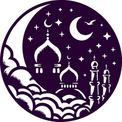 Ramadan Vector Logo of islamic mosque