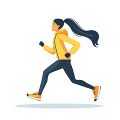 Fototapeta na wymiar physical activity Single Person doing Running Flat