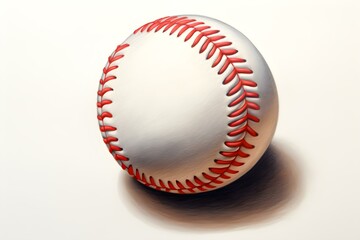 A Baseball Illustrated with Colored Pencils. Concept Art, Drawing, Baseball, Colored Pencils, Illustration