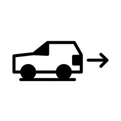 Back Car Parking Glyph Icon