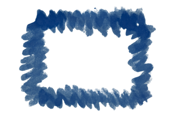 Blue frame isolated on transparent background