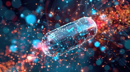 AI-Enhanced Smart Pill Revolutionizing Future Healthcare - obrazy, fototapety, plakaty