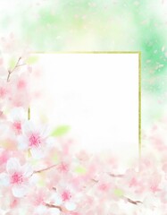 春、和風、メッセージカード