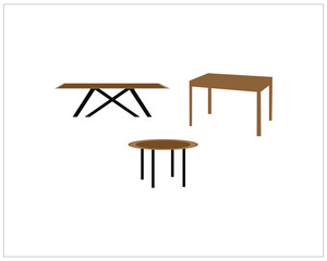 Table design illustration vector,