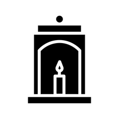 Lamp Lantern Light Glyph Icon