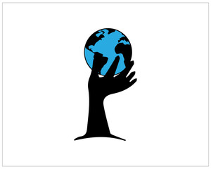 Hand combination design illustration templete,