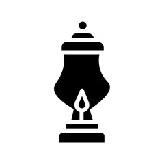 Obraz premium Lamp Lantern Light Glyph Icon