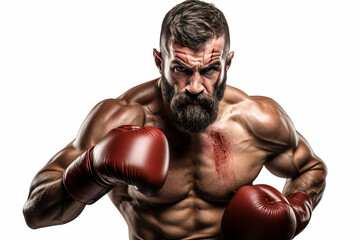 Boxing club gym for boxers training athletic conceptual Generative AI image