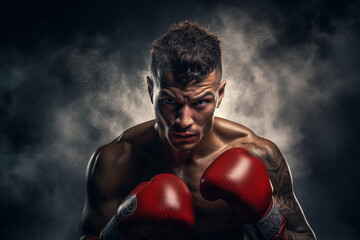 Boxing club gym for boxers training athletic conceptual Generative AI image