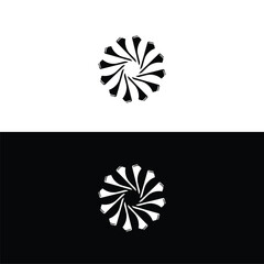 Circle vector logo silhouette design . Circle icon illustration