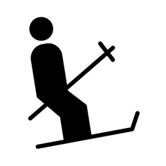 Ski Sport Winter Glyph Icon