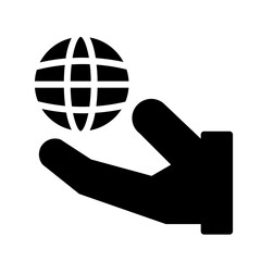 Energy Globe Power Glyph Icon