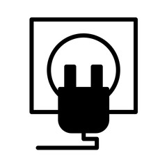 Energy Outlet Plug Glyph Icon