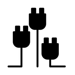 Plug Electric Power Glyph Icon