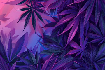 A slide background for showcasing Cannabis. Background image. Created with Generative AI technology.