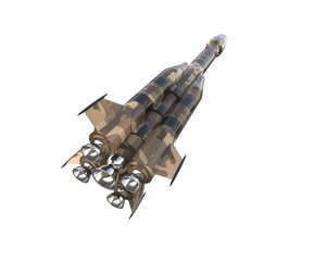  Missile isolated on background. 3d rendering - illustration