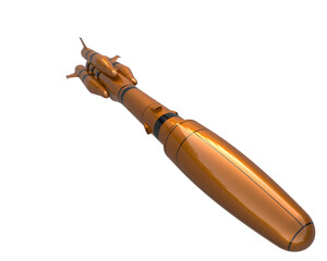  Missile isolated on background. 3d rendering - illustration