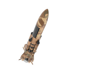  Missile isolated on background. 3d rendering - illustration