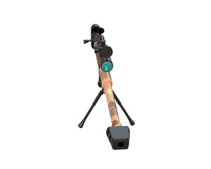 Riffle with scope isolated on background. 3d rendering - illustration