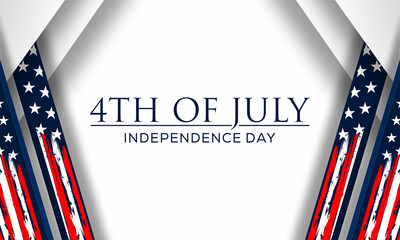  happy 4th of July independence day with firework , vektor background, poster, banner, flyer, template