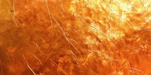 Obraz na płótnie Canvas Scratched Orange foil texture