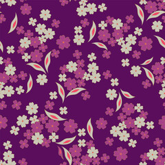flowers seamless pattern. ethnic floral vector ornament - 740865534