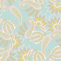 Paisley seamless pattern. Vector ethnic ornament - 740866941