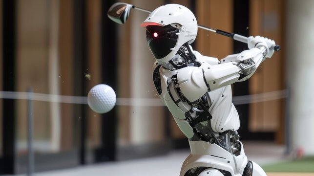 A robots mechanics replicating the perfect golf swing