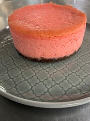 Pink cake, slice of cake